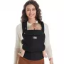 Momcozy BC001 Mīkstais strukturētais mazuļa nēsāmais ar noņemamu gurnu sēdekli, Melns, 0-36 mēneši, 3.5-20 kg