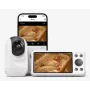 Momcozy BM016-WH12BA-A 5 inch 720p HD video mazuļa monitors ar tālvadības kameru, divpusējo sarunu, temperatūras sensoru, šūpuļdziesmām un VOX režīmu - balts
