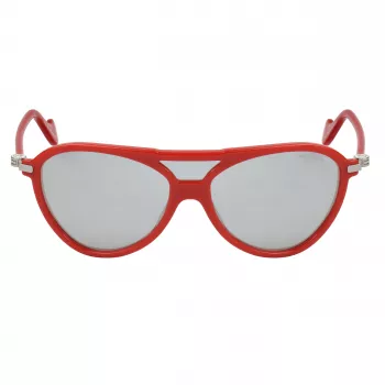Moncler ML0054-67C Unisex Saulesbrilles - Melns Rāmis, Dūmakaini Pelēkas Lēcas, 128 mm Lēcu Platums