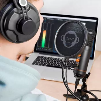 Monkey Banana MICO BK USB kondensatora mikrofons studijai un podkāstiem