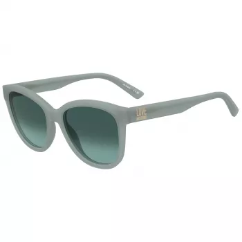 MOSCHINO LOVE Sieviešu saulesbrilles MOL089-S-1ED - Melns rāmis, Pelēkas lēcas, 55/18/140 mm