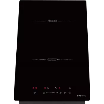 MPM MPM-30-IM-18 29 cm iebūvējamā indukcijas plīts, melna, 2 zonas, skārienvadība
