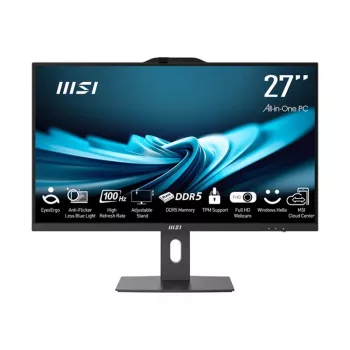 MSI All-in-One PRO AP272P 14M-496EU - 27 inch Full HD IPS, Intel Core i5-14400, 16GB RAM, 512GB SSD, Windows 11 Pro, Melns