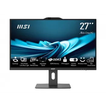 MSI All-in-One PRO AP272P 14M-496EU - 27 inch Full HD IPS, Intel Core i5-14400, 16GB RAM, 512GB SSD, Windows 11 Pro, Melns