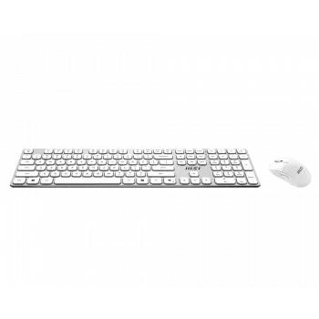 MSI Forge K210 Wireless Combo White US - tastatūras un peles komplekts