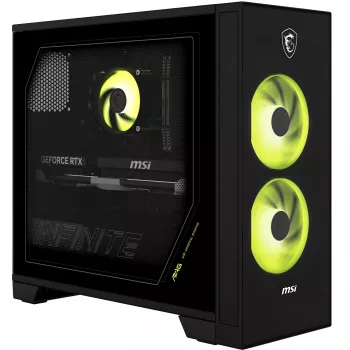 MSI MAG Infinite S AI 2nd 2NVM5-003AT spēļu galddators - Intel Core Ultra 5 225F, RTX 5060 Ti, 16GB DDR5, 1TB SSD, Windows 11 Home, melns/caurspīdīgs