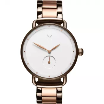 MVMT Women's Nova FR01-TIRGW 40mm pulkstenis, nerūsējošais tērauds, rozā zelts, pelēks