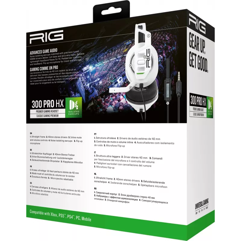 NACON RIG 300HX Gaming Headset Xbox, Balts
