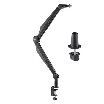 NanoRS Universāls mikrofona turētājs ar 3/8 collu un 5/8 collu vītnes adapteri, 1 kg slodze, 360° rotācija