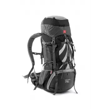 Naturehike 70L Trekking mugursoma NH70B070-B melna, ar iekšējo rāmi un lietus apvalku