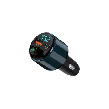 NAVITEL BHF05 MAX Multifunkcionāls FM raidītājs ar Bluetooth 5.0, USB savienojumu, brīvroku zvanīšanu, LED displeju, QC3.0 ātro uzlādi