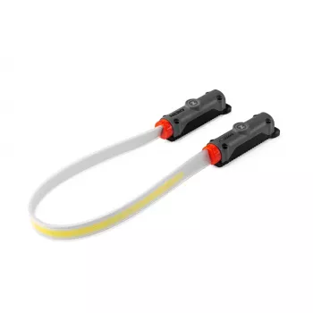 NEBO Bando 1K Strap Light 1000 Lumen USB-C uzlādējama galvas lampa ar magnētisko pamatni - Pelēka