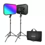 NEEWER RGB168 RGB LED Video Light Kit, 2-Pack 60W 2500-8500K