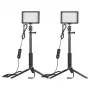 NEEWER ZC-10S Divu lampu LED video gaismas komplekts ar filtriem un statīviem