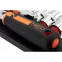 NEO Tools 10-030 219 daļu ligzdu un atslēgu komplekts ar sprūdratiem, uzgaļiem un piederumiem plastmasas kastē
