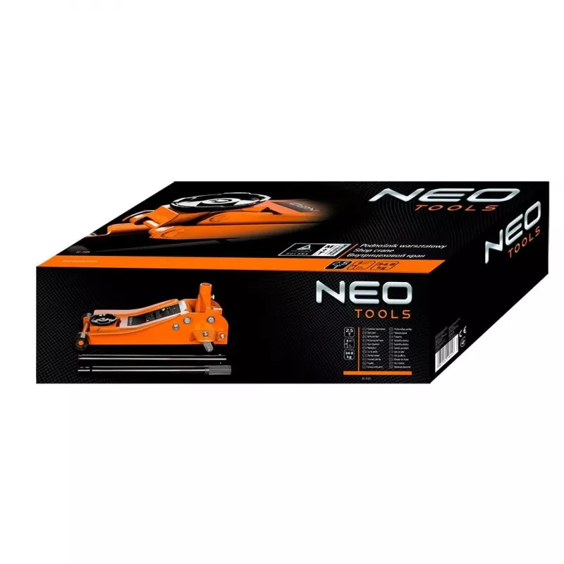 NEO TOOLS 11-731 2,5 tonnu zema profila hidrauliskais domkrats