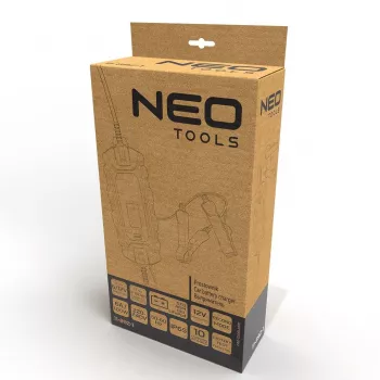 NEO Tools 11-892-1 Auto akumulatora lādētāja krokodila skavas, 15A, 12V/24V, pāris