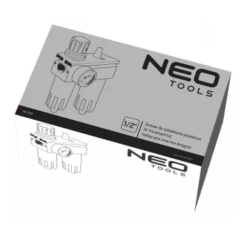 NEO Tools 14-734 Saspiestā gaisa filtrs 1/4 inch 40 mikroni ar polikarbonāta trauku