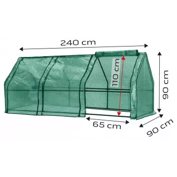 NEO Tools 15-912 aukstā siltumnīca ar dubultsienu polikarbonāta paneļiem, anodēta alumīnija rāmis, 0.6 m² audzēšanas laukums, 2 regulējami vāki, UV aizsardzība, sudraba