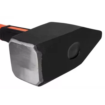 NEO TOOLS 25-162 Āmurs ar šķeltu naglu izvilkēju, stiklplasta kāts, 600 g galva, magnētiskais naglu turētājs, pretvibrācijas, TÜV sertificēts, melns/oranžs