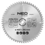 NEO TOOLS 450 mm TCT ripzāģa disks, 60 zobi, 30 mm urbums, kokam