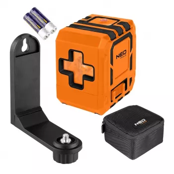 NEO TOOLS 75-143 lāzera līmenis 3x360° zaļš stars, 30 m darbības attālums, uzlādējams Li-ion, IP54, ar magnētisko stiprinājumu un maciņu