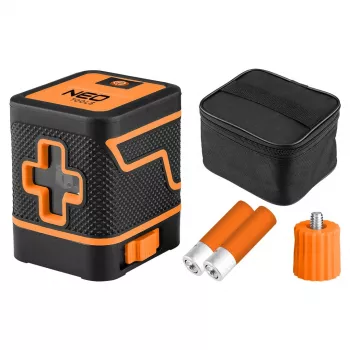 NEO TOOLS 75-146 Cross Line Lāzera Līmenis 15m Zaļš Stars ar Maciņu