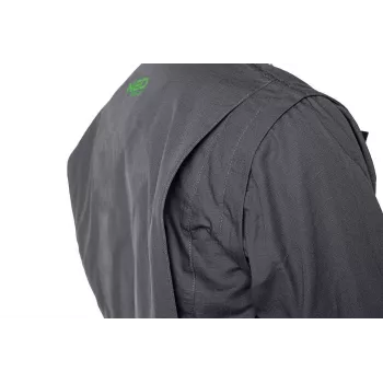NEO TOOLS 81-217-XXXL Darba jaka Grey/Green - izturīga kokvilna, 7 kabatas, atstarojoša