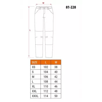 NEO Tools 81-228-M Aizsargbikses ar CORDURA® ceļgalu pastiprinājumu, 10 kabatām, Pelēkas/Melnas, M izmērs