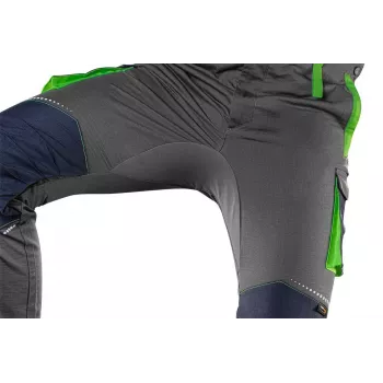NEO TOOLS 81-247-XXL Profesionālās darba bikses ar ceļgalu kabatām, pelēkas/zaļas, XXL izmērs