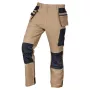 NEO TOOLS 81-296-2-XXL Mix&Match darba bikses, 4-virzienu stiepšanās, Holster kabatas, Cordura pastiprinājums, Bēšs/Melns, XXL izmērs