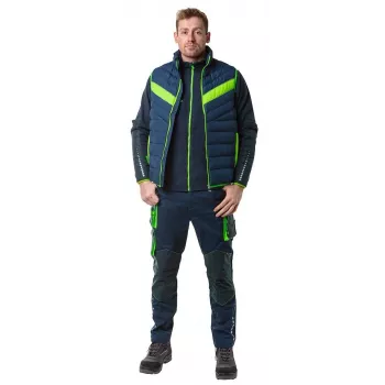 NEO TOOLS 81-534-XXL darba bikses, pelēkas/melnas ar oranžiem akcentiem, izmērs XXL, 9 kabatas, pastiprināti ceļi, atstarojoši elementi