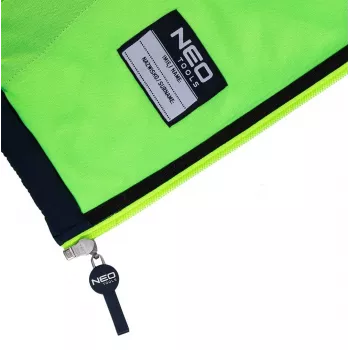 NEO TOOLS 81-559-M Darba jaka, M izmērs, pelēka/melna ar oranžiem akcentiem, 65% poliesters 35% kokvilna, 267 g/m², EN ISO 13688:2013