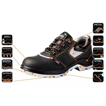 NEO Tools 82-016 Drošības apavi S1P SRC, 41. izmērs, Pelēks/Oranžs