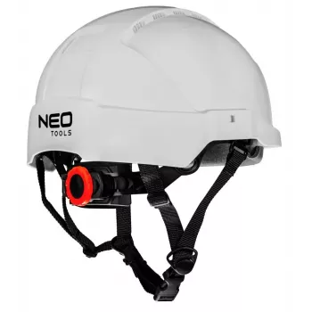 NEO TOOLS 97-211 Ventilējama industriālā aizsargķivere ar 6 punktu sprūdrata suspensiju, EN 397, balta