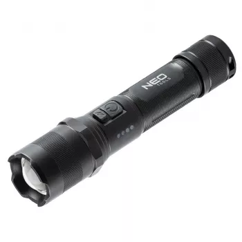 NEO TOOLS 99-035 COB LED uzlādējama galvas lampa ar kustību sensoru, 300 lm, IPX4, USB-C, regulējams leņķis, magnētiskā pamatne
