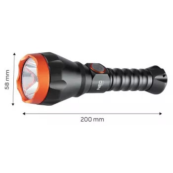 NEO TOOLS 99-070 XPE + COB LED Galvas lukturis ar kustību sensoru, 120 lm, IPX4, 3x AAA