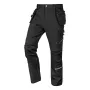 NEO TOOLS vīriešu Mix&Match 4-virzienu stiepjamās darba bikses ar Cordura pastiprinājumu un noņemamām holster kabatām, melnas, M izmērs