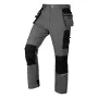 NEO TOOLS Mix&Match darba bikses ar 4-virzienu stiepumu, Cordura pastiprinājumu, pelēk/melna, XS