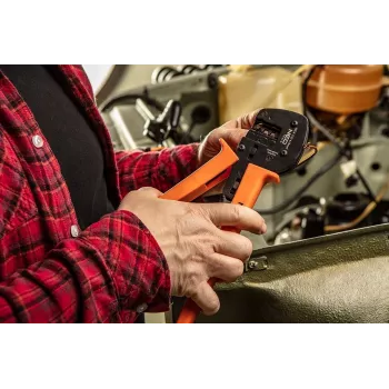 NEO TOOLS TOP-01-555 Krimpēšanas knaibles izolētām uzgalēm 0.5-6 mm² (20-10 AWG) ar pašregulējošām spīlēm un ātro atbrīvošanu
