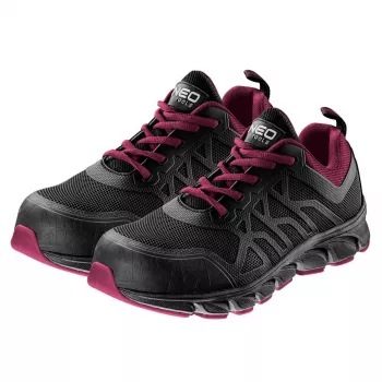 NEO TOOLS Women's S1P SRC Metal-Free Safety Shoes Size 39, Black, CE Certified