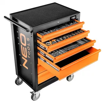 NEO TOOLS darbnīcas skapis, 6 atvilktnes + 149 instrumenti | 84-221-9