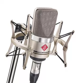 Neumann TLM 102 NI Studio Set - lielās membrānas kondensatora mikrofons ar amortizatoru, niķelēts