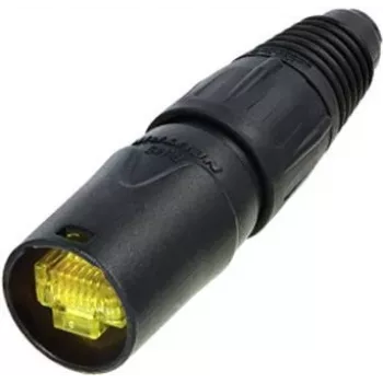 Neutrik NE8MX-B-1 etherCON kabeļa savienotāja turētājs - melns hromēts korpuss, RJ45 aizsardzība