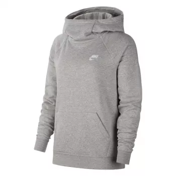 Nike Essentials sieviešu flīsa sporta krekls ar apkakli, tumši pelēks, S izmērs