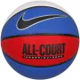 Nike Everyday All Court 8P Basketbols 7. izmērs, nopūsts, zils/balts/sarkans