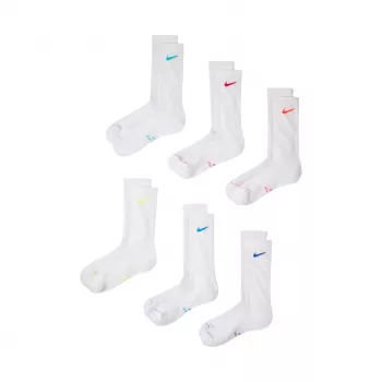 Nike Everyday Elevated 6 pāru apkalpes zeķes baltas (EU 38-42.5) HQ8021-906