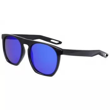 NIKE FLATSPOTXXIIM Unisex Brillenkappe - Melns Rāmis, Pelēkas Lēcas, 52/20/145 mm