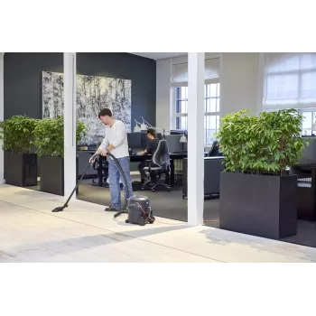 Nilfisk Office sausais putekļsūcējs ar kabeļa uztīšanu, pārstrādāta plastmasa, 10L, 800W, HEPA H13, 62dB