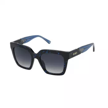 Nina Ricci Sieviešu Kaķacsveida Saulesbrilles SNR318520VBG - Havana Acetāta Rāmis, Brūnas Gradienta Lēcas, 52mm